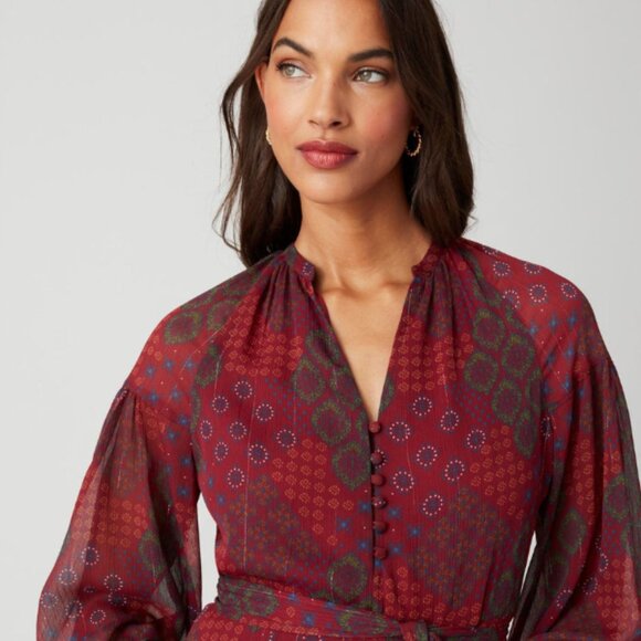 Untuckit New With Tags Red Carly Dress - Picture 2 of 5